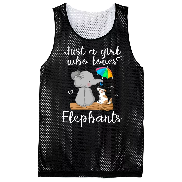 Just A Girl Who Loves Elephants Mesh Reversible Basketball Jersey Tank