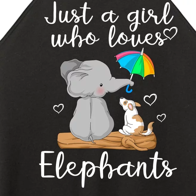 Just A Girl Who Loves Elephants Women’s Perfect Tri Rocker Tank