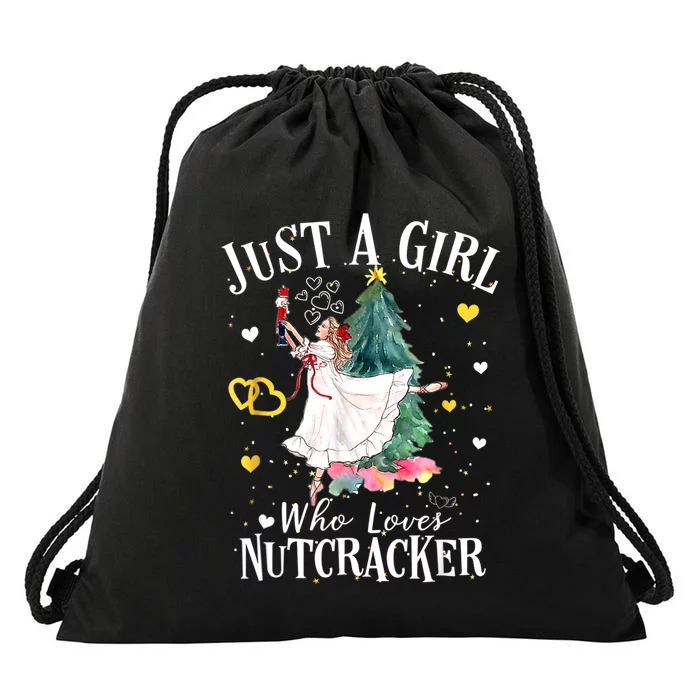 Just A Girl Who Loves Nutcrackers Christmas Ballet Drawstring Bag