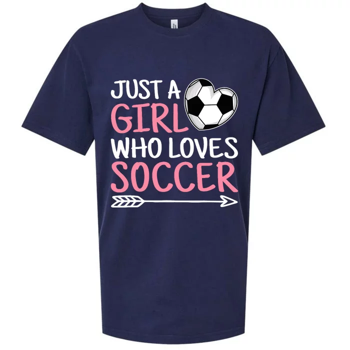 Just A Girl Who Loves Soccer Cute Soccer Lover Sueded Cloud Jersey T-Shirt