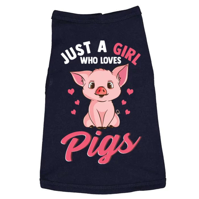 Just A Girl Who Loves Pigs Hog Lover Cute Farmer Doggie Tank