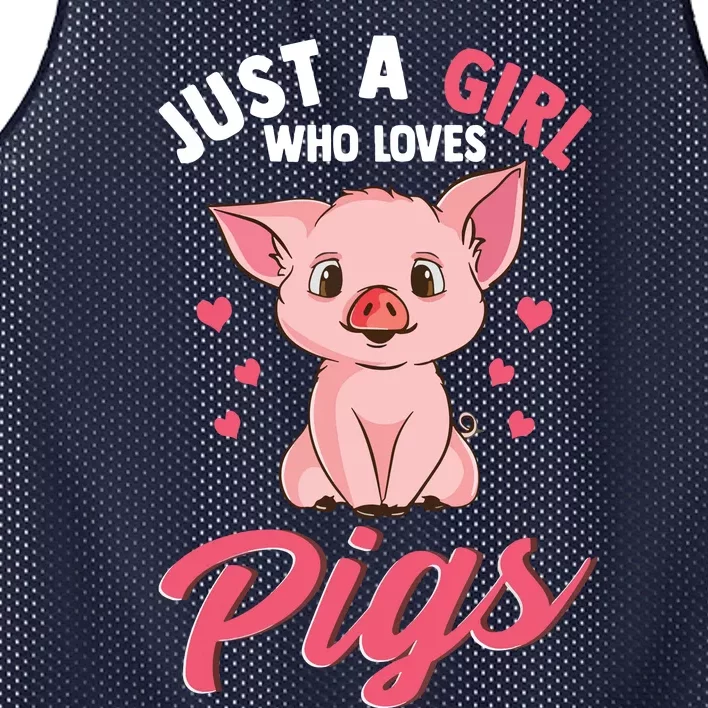 Just A Girl Who Loves Pigs Hog Lover Cute Farmer Mesh Reversible Basketball Jersey Tank