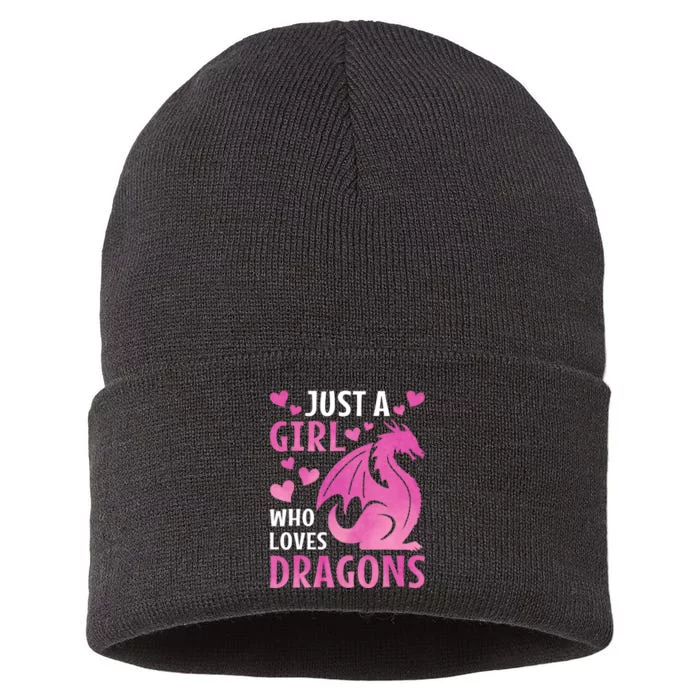 Just A Girl Who Loves Dragons Sustainable Knit Beanie