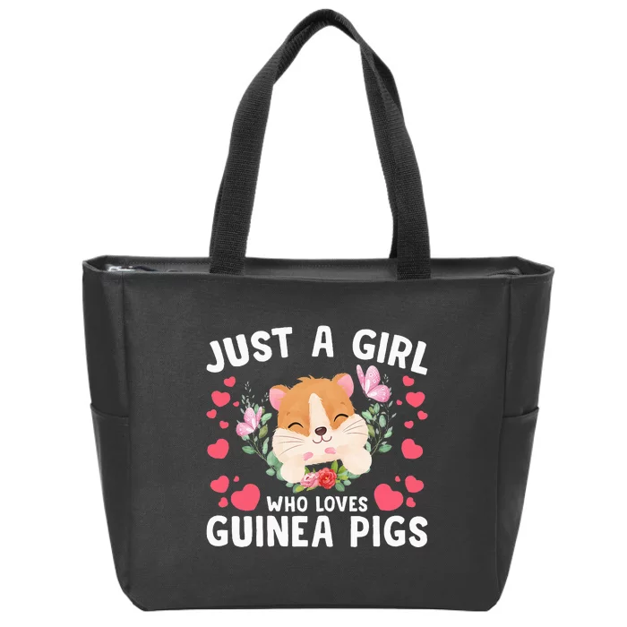 Just A Girl Who Loves Guinea Pigs Cute Zip Tote Bag