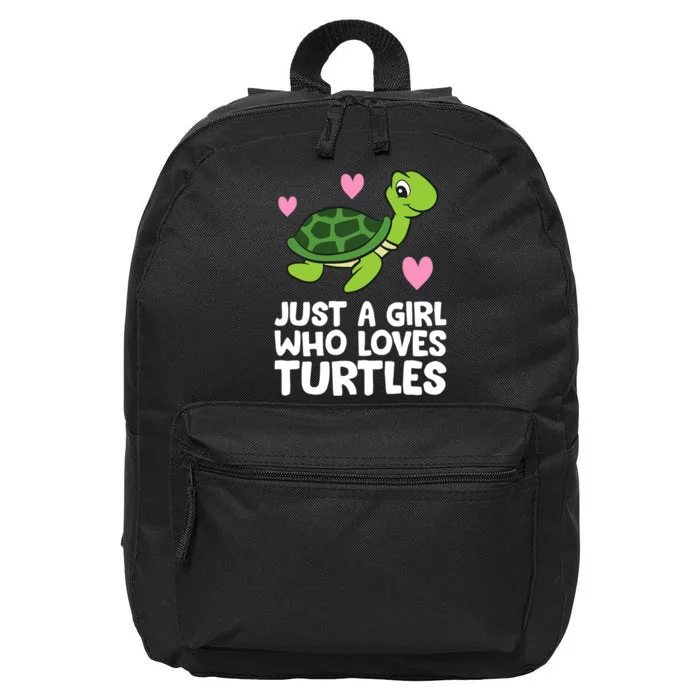 Just A Girl Who Loves Turtles 16 in Basic Backpack