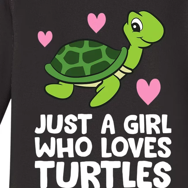 Just A Girl Who Loves Turtles Baby Long Sleeve Bodysuit