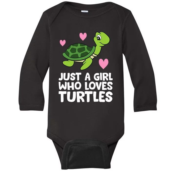 Just A Girl Who Loves Turtles Baby Long Sleeve Bodysuit