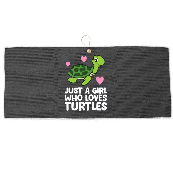 Just A Girl Who Loves Turtles Large Microfiber Waffle Golf Towel