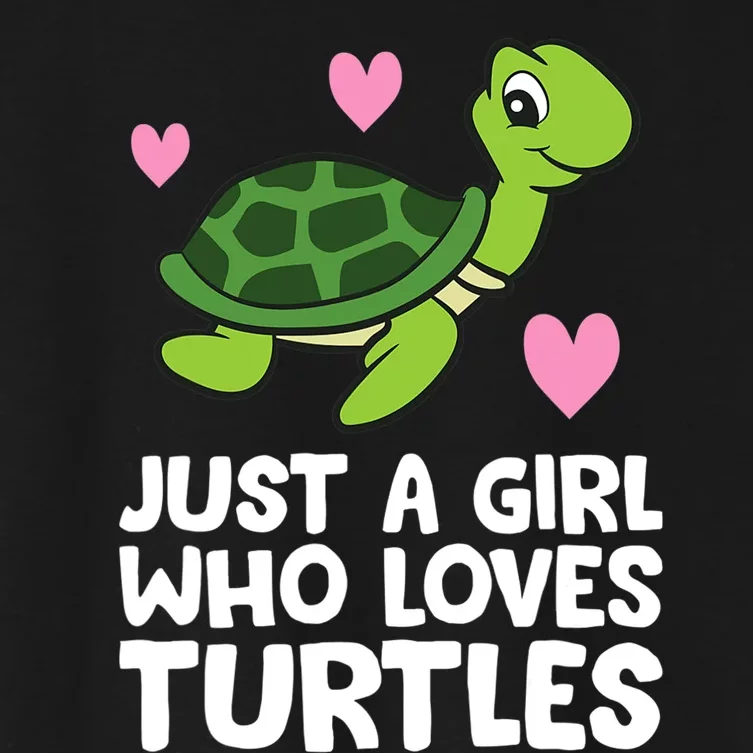 Just A Girl Who Loves Turtles Women's Crop Top Tee