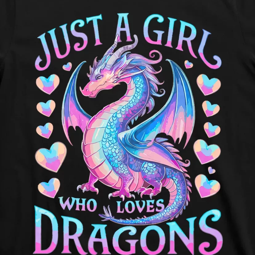 Just A Girl Who Loves Dragons Cute Dragon T-Shirt