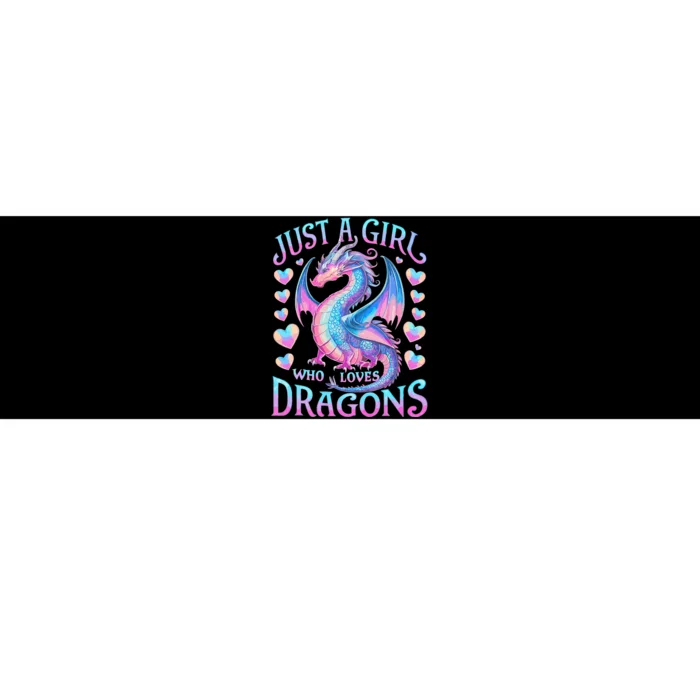 Just A Girl Who Loves Dragons Cute Dragon Bumper Sticker