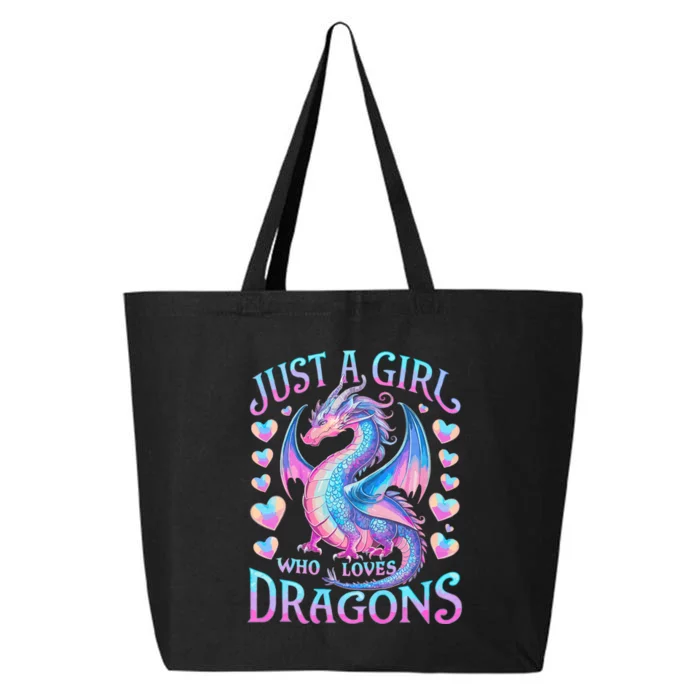 Just A Girl Who Loves Dragons Cute Dragon 25L Jumbo Tote