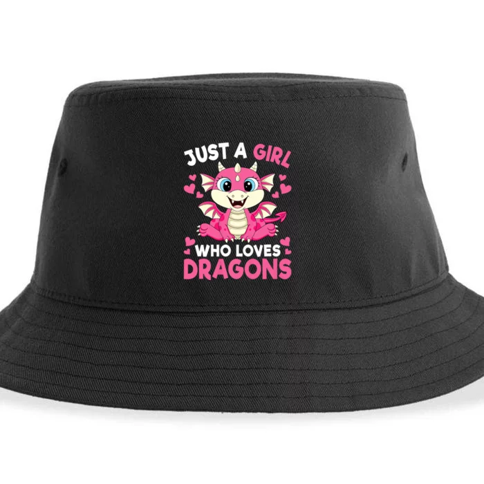 Just A Girl Who Loves Dragons Sustainable Bucket Hat