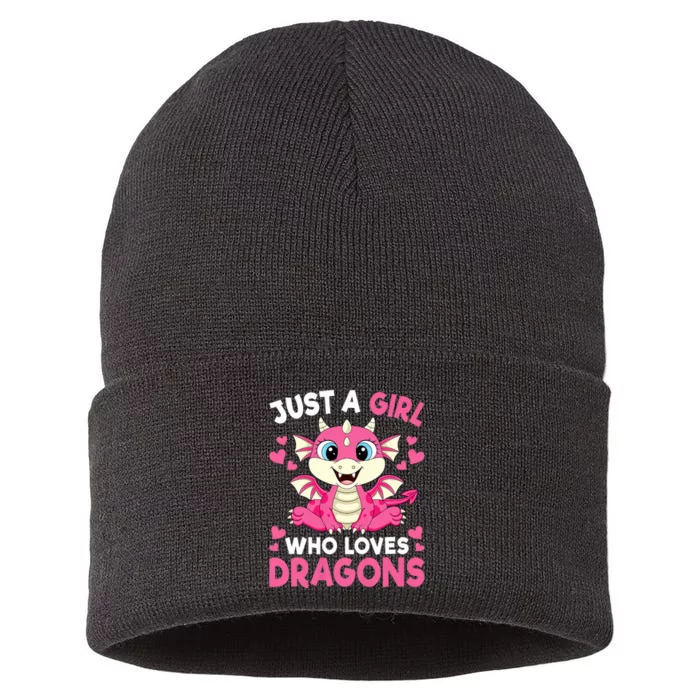 Just A Girl Who Loves Dragons Sustainable Knit Beanie