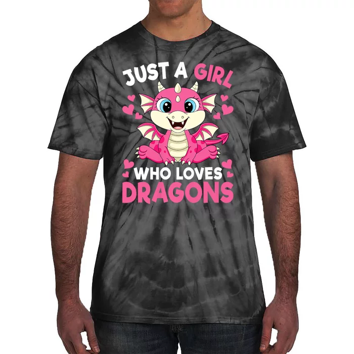 Just A Girl Who Loves Dragons Tie-Dye T-Shirt