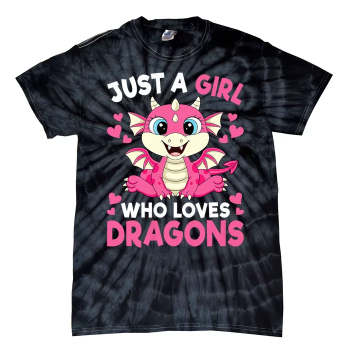 Just A Girl Who Loves Dragons Tie-Dye T-Shirt