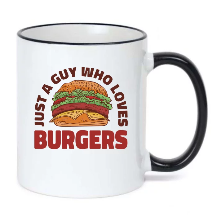 Just A Guy Who Loves Burgers Black Color Changing Mug