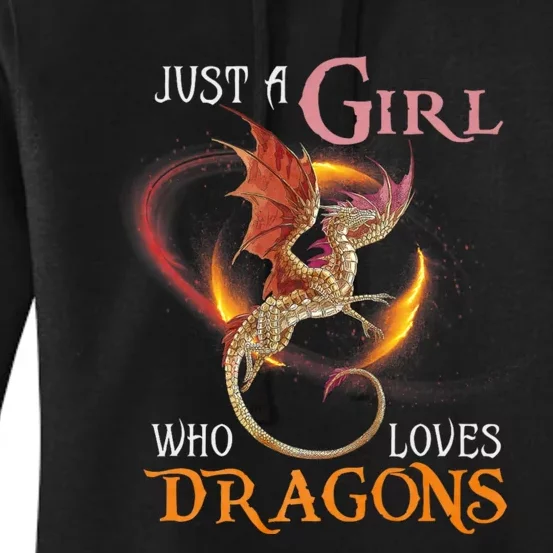 Just A Girl Who Loves Dragons Women's Pullover Hoodie