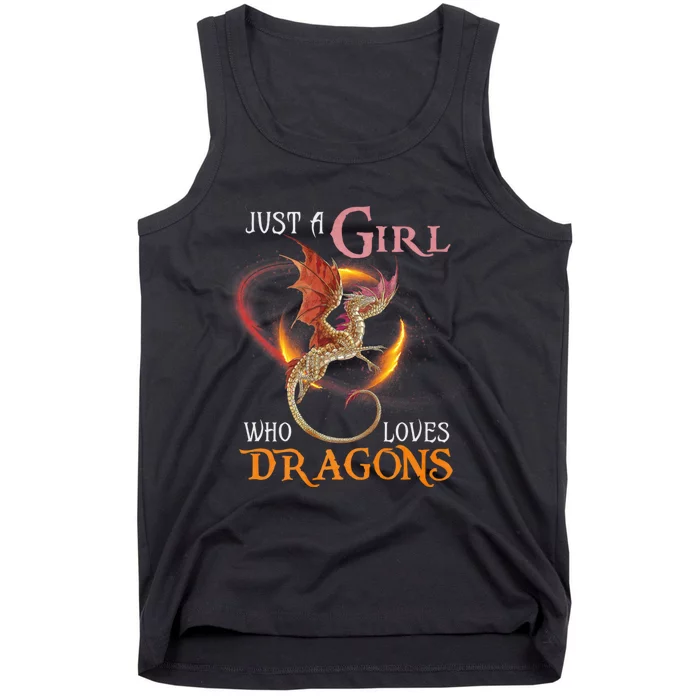 Just A Girl Who Loves Dragons Tank Top