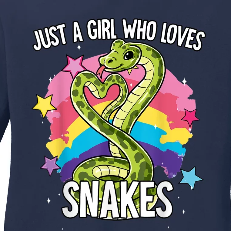 Just A Girl Who Loves Snakes Snake Ladies Long Sleeve Shirt