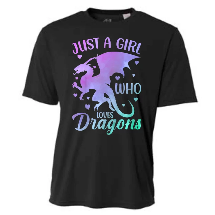 Just A Girl Who Loves Dragons Cooling Performance Crew T-Shirt