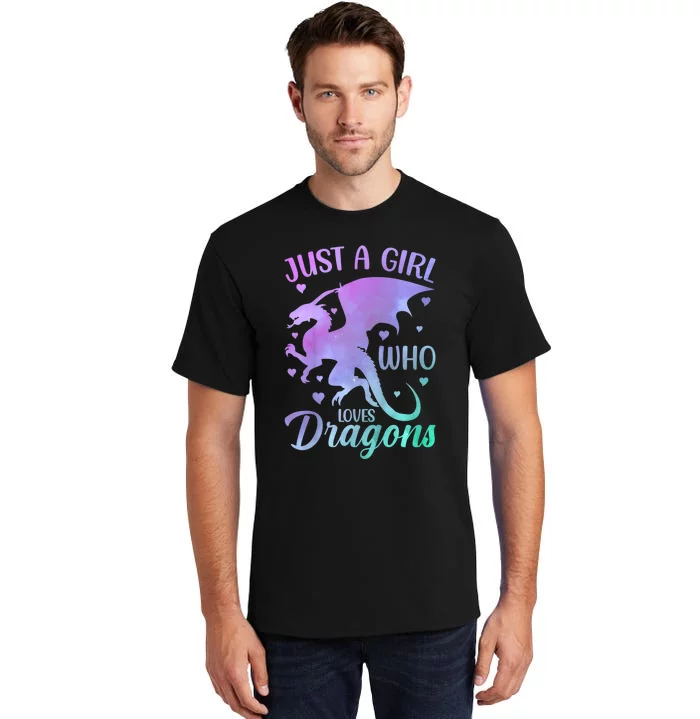 Just A Girl Who Loves Dragons Tall T-Shirt