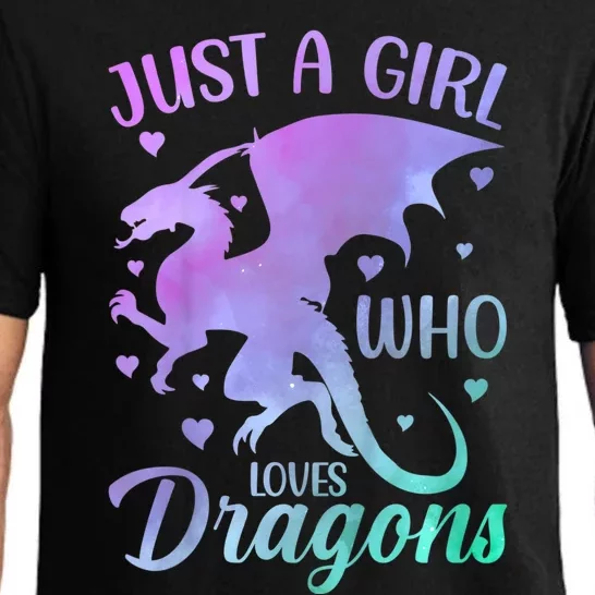 Just A Girl Who Loves Dragons Pajama Set