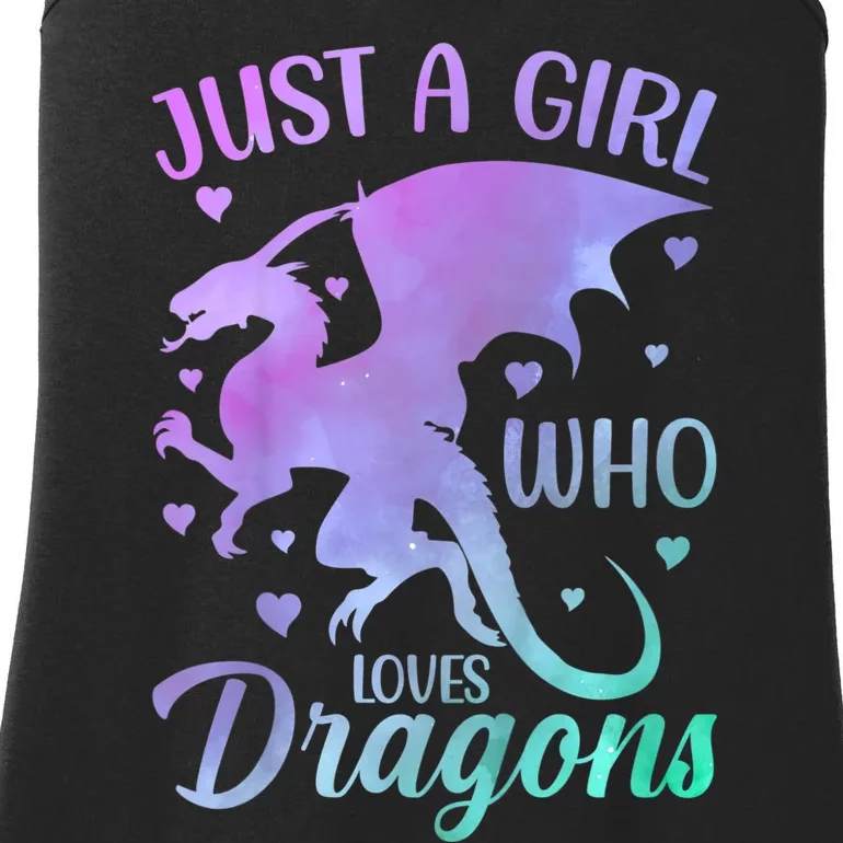 Just A Girl Who Loves Dragons Ladies Essential Tank