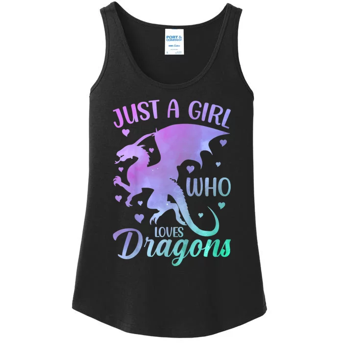 Just A Girl Who Loves Dragons Ladies Essential Tank