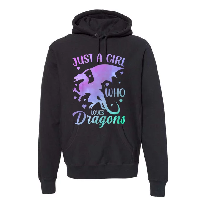 Just A Girl Who Loves Dragons Premium Hoodie