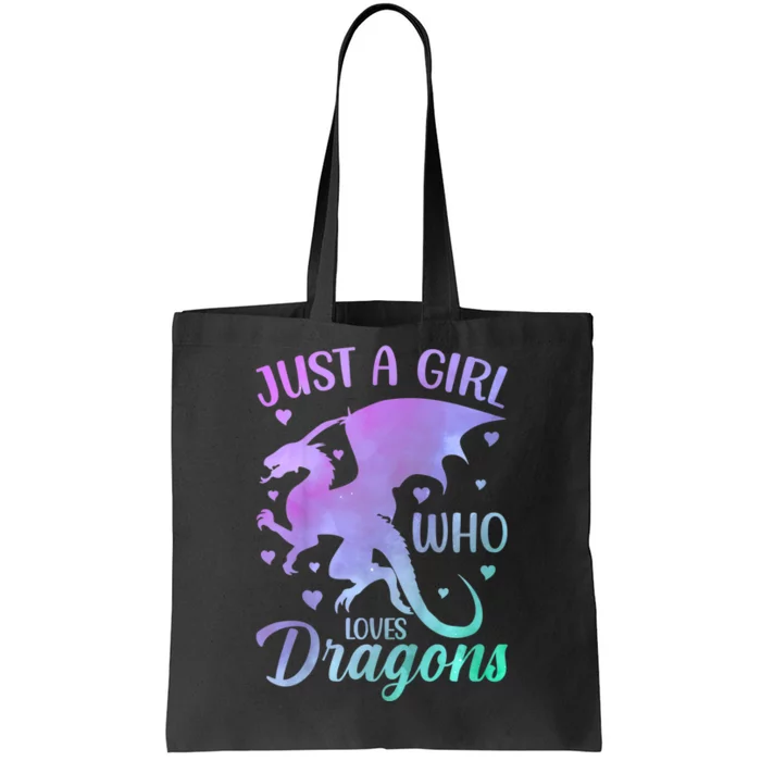 Just A Girl Who Loves Dragons Tote Bag