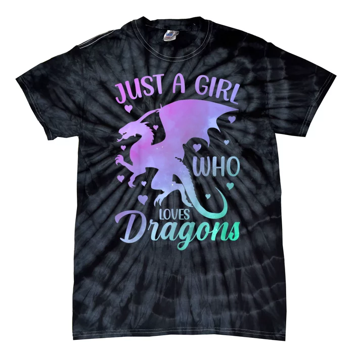 Just A Girl Who Loves Dragons Tie-Dye T-Shirt