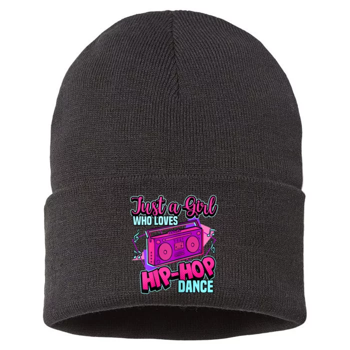 Just A Girl Who Loves Hiphop Dance Breakdance Dancing Sustainable Knit Beanie