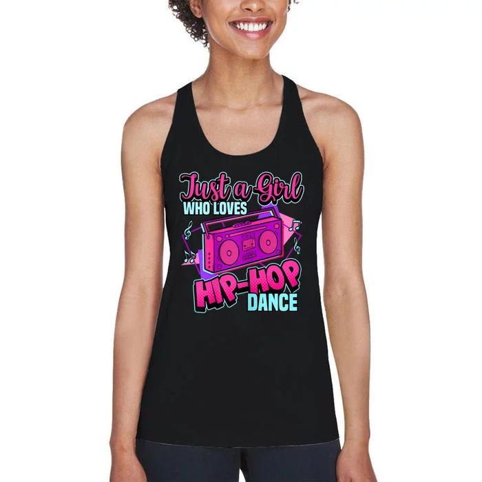 Just A Girl Who Loves Hiphop Dance Breakdance Dancing Women's Racerback Tank