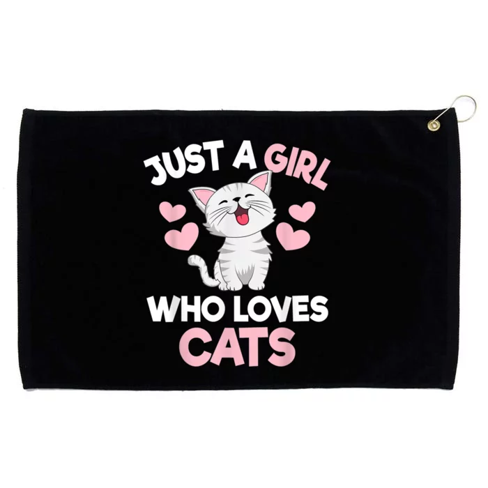 Just A Girl Who Loves Cats Cat Lover Cute Cat Kitty Grommeted Golf Towel