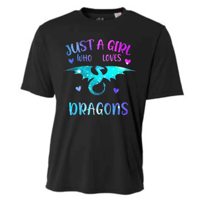 Just A Girl Who Loves Dragons Cooling Performance Crew T-Shirt