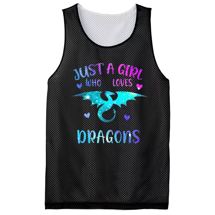 Just A Girl Who Loves Dragons Mesh Reversible Basketball Jersey Tank