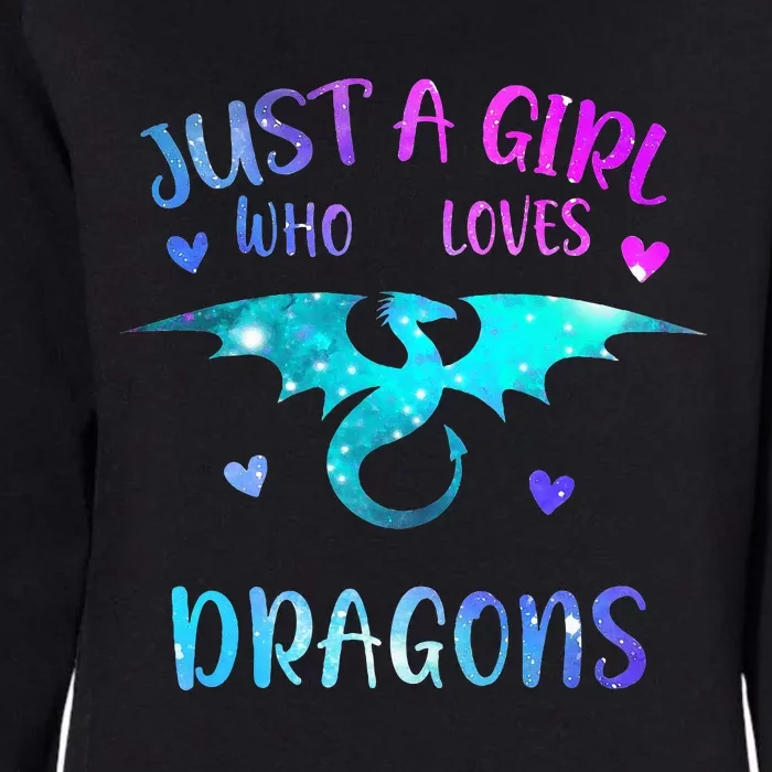 Just A Girl Who Loves Dragons Womens California Wash Sweatshirt