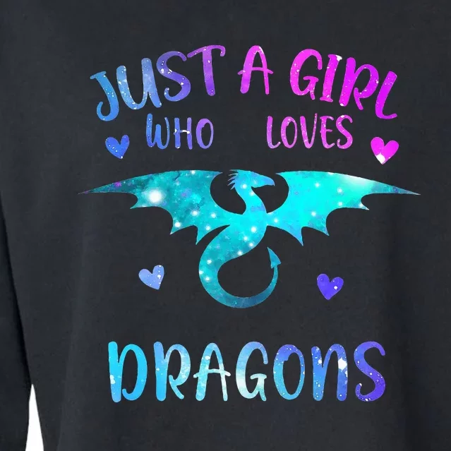 Just A Girl Who Loves Dragons Cropped Pullover Crew