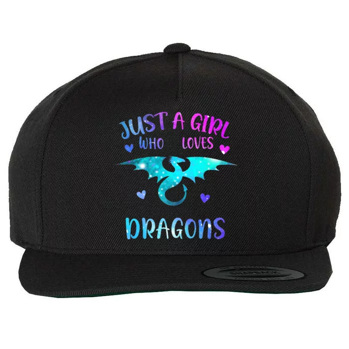 Just A Girl Who Loves Dragons Wool Snapback Cap