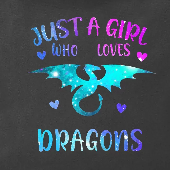 Just A Girl Who Loves Dragons Zip Tote Bag