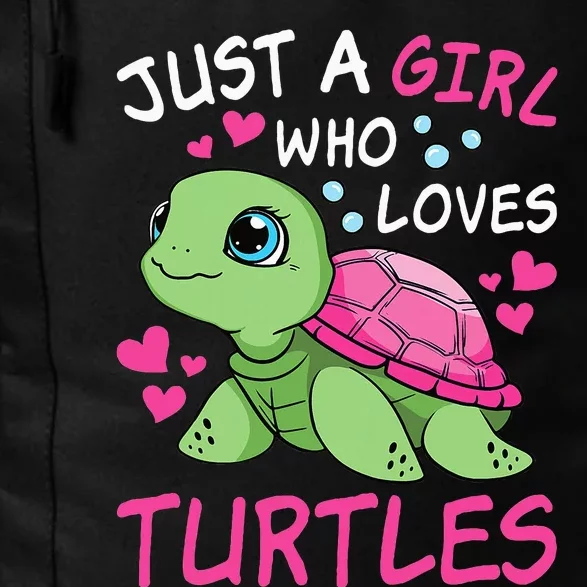 Just A Girl Who Loves Turtles Ocean Animal Cute Sea Turtle Daily Commute Backpack