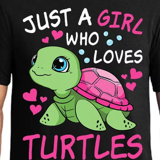 Just A Girl Who Loves Turtles Ocean Animal Cute Sea Turtle Pajama Set