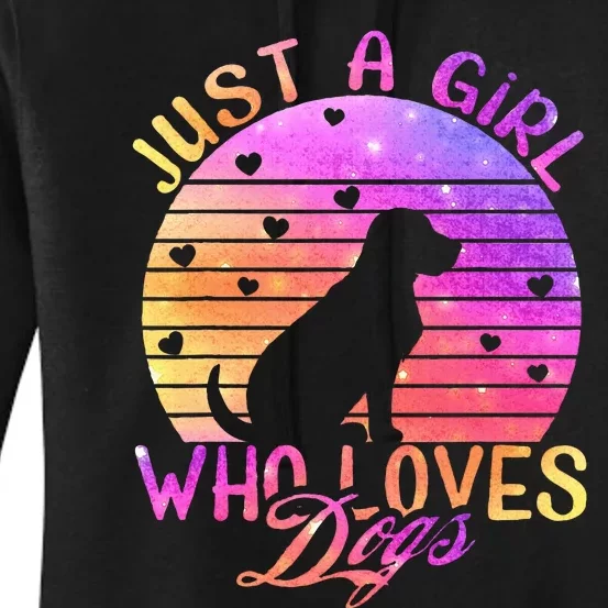 Just A Girl Who Loves Dogs Women's Pullover Hoodie