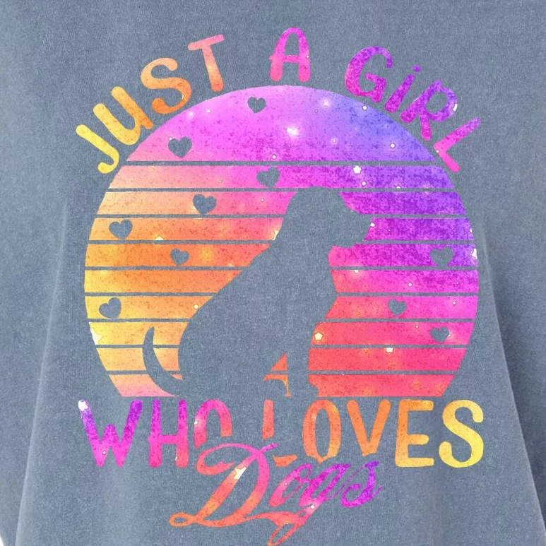 Just A Girl Who Loves Dogs Garment-Dyed Women's Muscle Tee