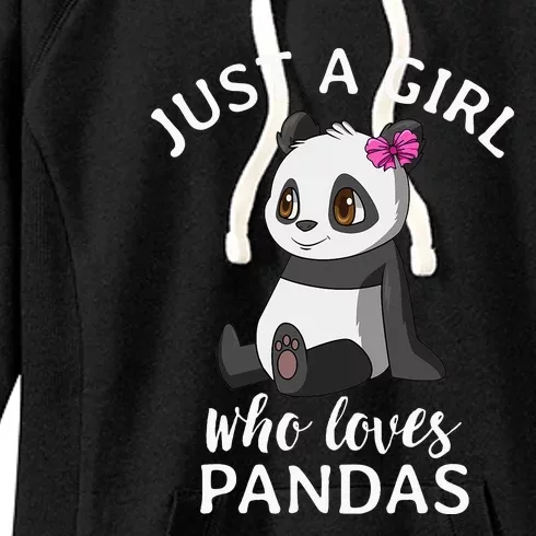 Just A Girl Who Loves Pandas Cute Panda Women's Fleece Hoodie