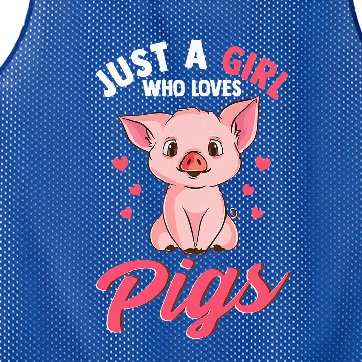 Just A Girl Who Loves Pigs Hog Lover Cute Farmer Mesh Reversible Basketball Jersey Tank