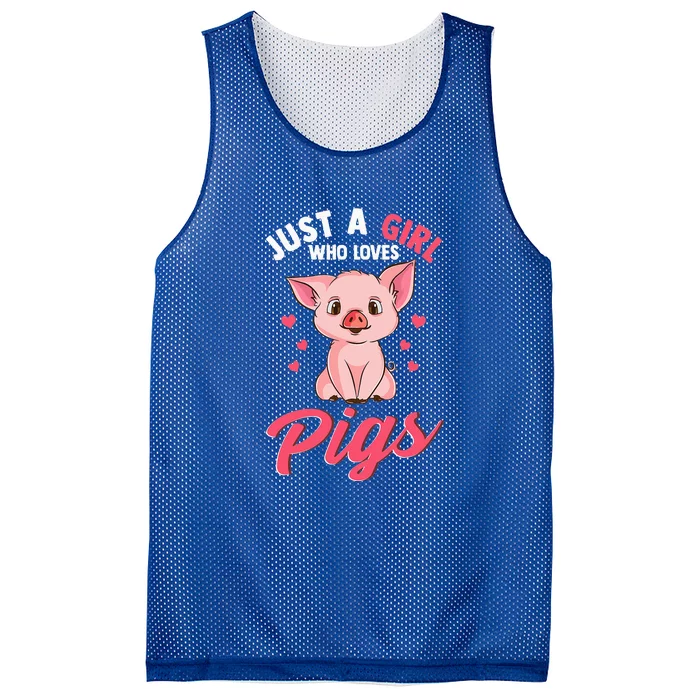 Just A Girl Who Loves Pigs Hog Lover Cute Farmer Mesh Reversible Basketball Jersey Tank