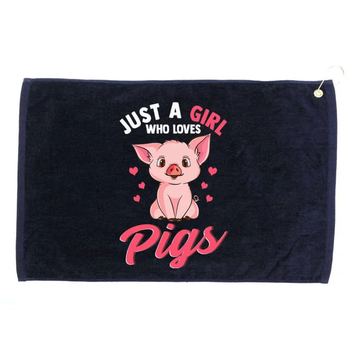 Just A Girl Who Loves Pigs Hog Lover Cute Farmer Grommeted Golf Towel