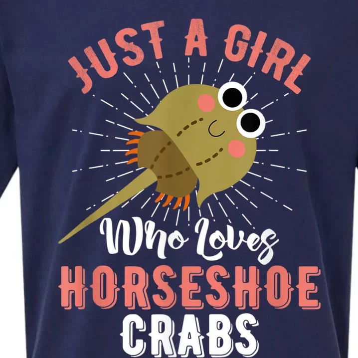 Just A Girl Who Loves Horseshoe Crabs Xiphosura Encycloart Sueded Cloud Jersey T-Shirt